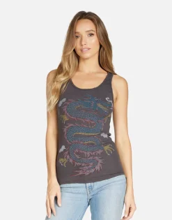 Lauren Moshi Esmerelda Vintage Dragon*Women Tanks