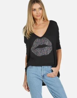 Lauren Moshi Eva Sprinkle Lip*Women Long Sleeve