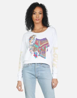 Lauren Moshi Farrah Peace Love Camel*Women Long Sleeve