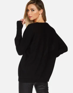 Lauren Moshi Foil Dripping Star Draped Cashmere Sweater | Ladona By *Women Sweaters & Knits