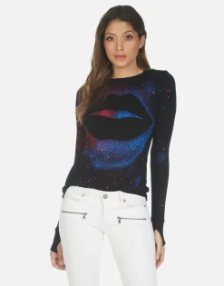 Lauren Moshi Galaxy Lip L/S Fitted Top W/ Thumbholes | Mckinley X By *Women Long Sleeve