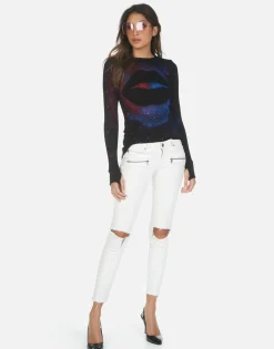 Lauren Moshi Galaxy Lip L/S Fitted Top W/ Thumbholes | Mckinley X By *Women Long Sleeve
