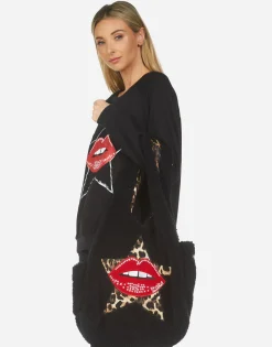 Lauren Moshi Galilea Leopard Star Lip Patch* Bags