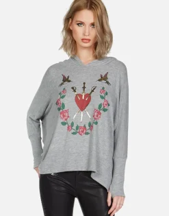 Lauren Moshi Garden Of Love Oversized Pullover W/ Hood | Wilma By *Women Hoodies