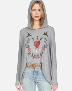 Lauren Moshi Garden Of Love Oversized Pullover W/ Hood | Wilma By *Women Hoodies