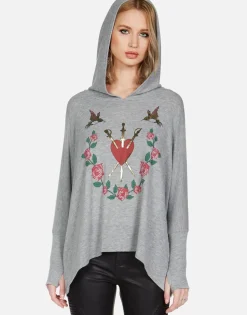 Lauren Moshi Garden Of Love Oversized Pullover W/ Hood | Wilma By *Women Hoodies