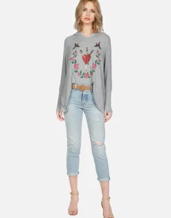 Lauren Moshi Garden Of Love Oversized Pullover W/ Hood | Wilma By *Women Hoodies