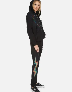 Lauren Moshi Gia Rainbow Skull*Women Long Sweatpants