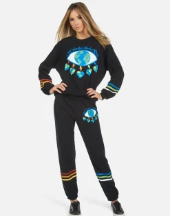 Lauren Moshi Gia World Eye Love*Women Long Sweatpants