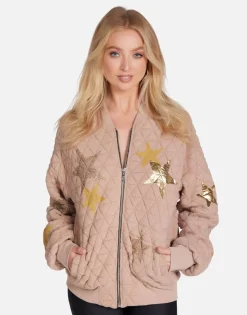 Lauren Moshi Gold Crystal Multi Stars Jacket In | Arlette By *Women Long Sleeve