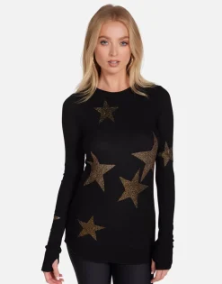 Lauren Moshi Gold Crystal Multi Stars Thermal In | Mckinley By *Women Long Sleeve