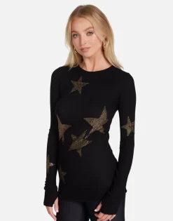 Lauren Moshi Gold Crystal Multi Stars Thermal In | Mckinley By *Women Long Sleeve