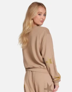 Lauren Moshi Gold Crystal Multi Stars Pullover | Spalding By *Women Long Sleeve