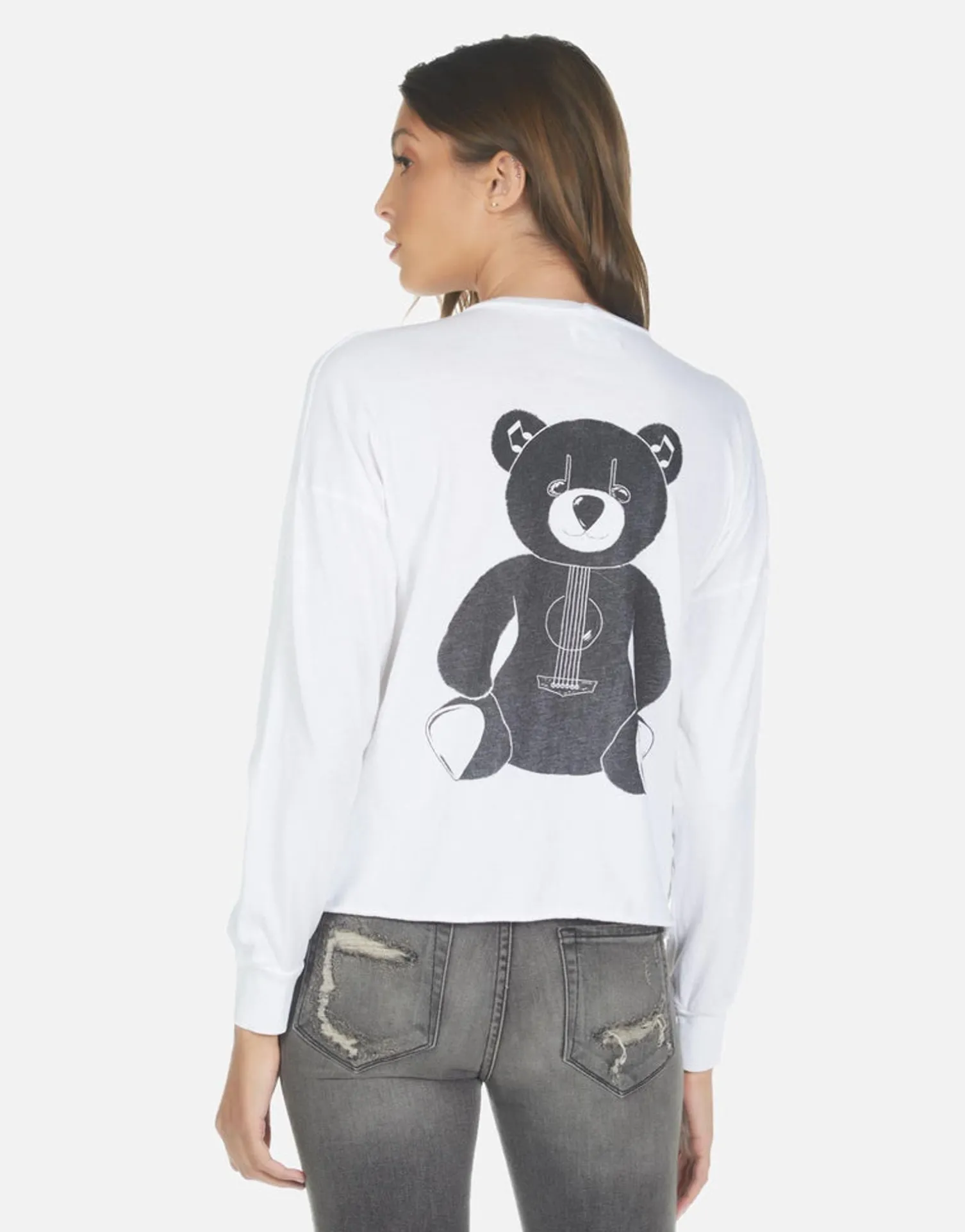 Lauren Moshi Guitar Bear L/S Crop Tee | Luella By *Women Long Sleeve