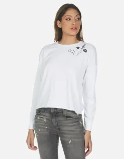 Lauren Moshi Guitar Bear L/S Crop Tee | Luella By *Women Long Sleeve