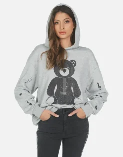 Lauren Moshi Guitar Bear Pullover Hoodie | Harmony By *Women Hoodies