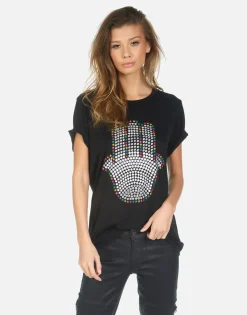 Lauren Moshi Hamsa Elements Boyfriend Tee | Wolf By *Women Short Sleeve