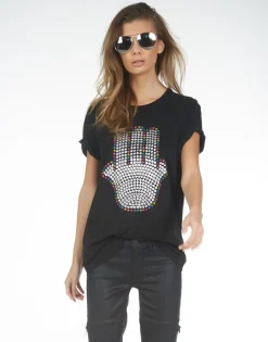 Lauren Moshi Hamsa Elements Boyfriend Tee | Wolf By *Women Short Sleeve