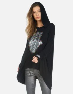 Lauren Moshi Hamsa Elements Pullover Boyfriend Hoodie | Wilma By *Women Hoodies