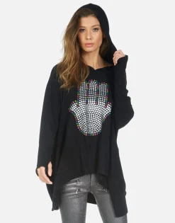 Lauren Moshi Hamsa Elements Pullover Boyfriend Hoodie | Wilma By *Women Hoodies