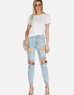 Lauren Moshi Happy Cloud Hamsa S/S Vintage Tee | Croft By *Women Short Sleeve