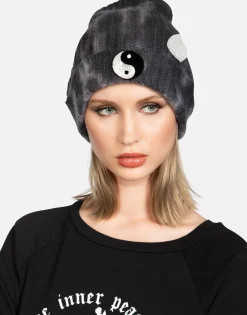 Lauren Moshi Happy Peace Love Cashmere Slouch Beanie | Blix By *Women Sweaters & Knits