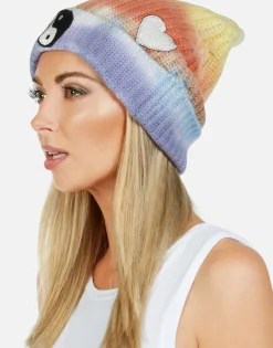 Lauren Moshi Happy Peace Love Cashmere Slouch Beanie | Blix By *Women Sweaters & Knits