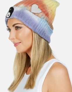 Lauren Moshi Happy Peace Love Cashmere Slouch Beanie | Blix By *Women Sweaters & Knits