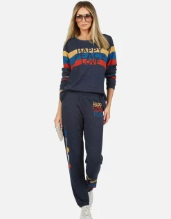Lauren Moshi Happy Peace Love L/S Raglan Pullover | Everly By *Women Long Sleeve