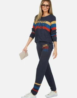 Lauren Moshi Happy Peace Love L/S Raglan Pullover | Everly By *Women Long Sleeve