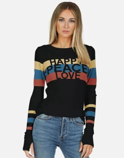 Lauren Moshi Happy Peace Love Stripes Thermal In | Mckinley X By *Women Long Sleeve