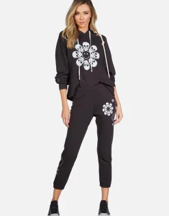 Lauren Moshi Happy Skull Flower Pullover Hoodie | Autumn By *Women Hoodies