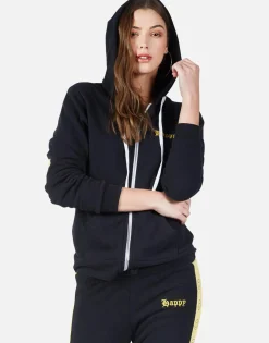 Lauren Moshi Happy Smiley Zip Up Hoodie | Lennox By *Women Hoodies