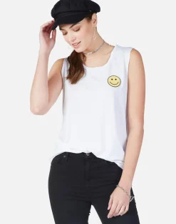 Lauren Moshi Happyface Patch Scoop Neck Tank | Sibley By *Women Tanks