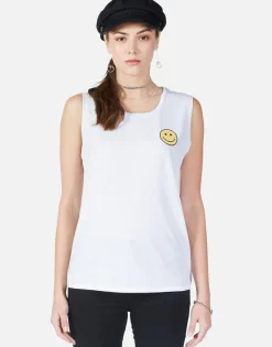 Lauren Moshi Happyface Patch Scoop Neck Tank | Sibley By *Women Tanks