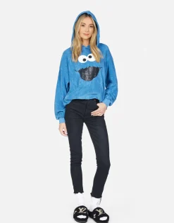 Lauren Moshi Harmony Foil Cookie Monster*Women Hoodies