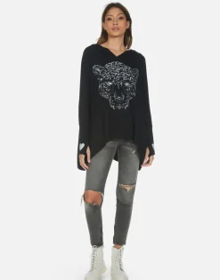 Lauren Moshi Heart Leopard Boyfriend Hoodie | Wilma By *Women Hoodies