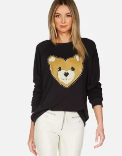 Lauren Moshi Heart Teddy L/S Vintage Pullover | Noleta By *Women Long Sleeve