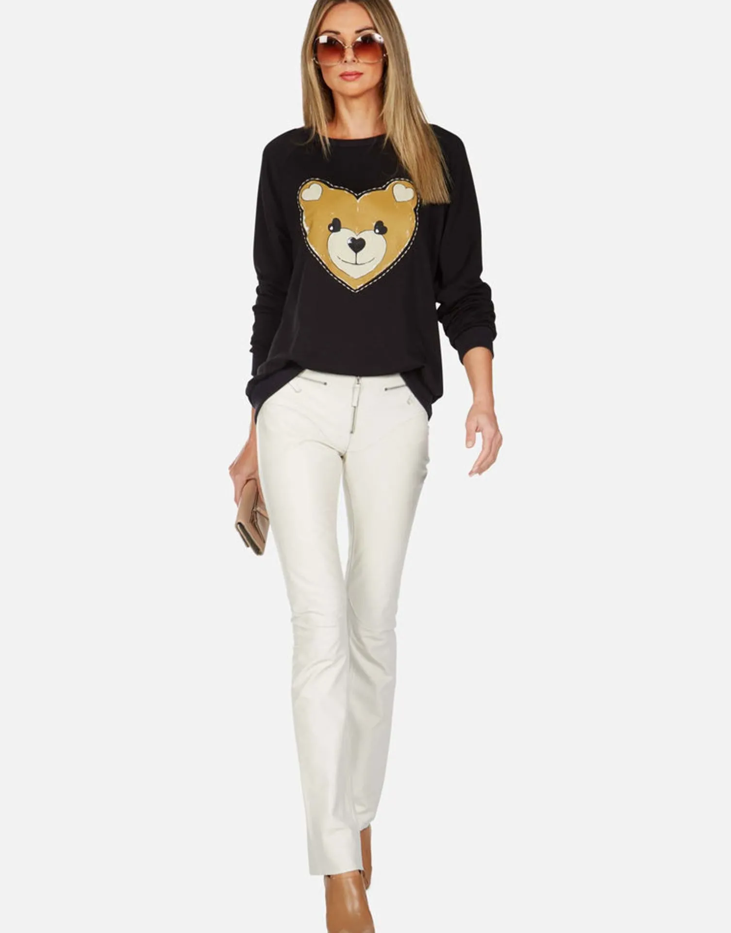 Lauren Moshi Heart Teddy L/S Vintage Pullover | Noleta By *Women Long Sleeve