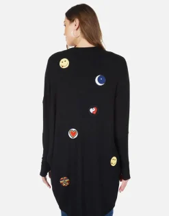 Lauren Moshi Hippie Peace Love Patches Cardigan Wrap | Irina By *Women Sweaters & Knits