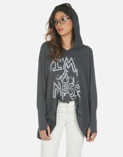 Lauren Moshi I'M A Mess Boyfriend Hoodie | Wilma By *Women Hoodies