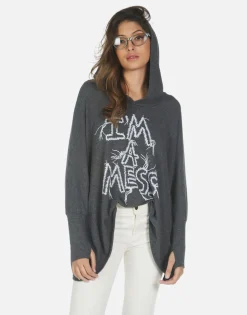 Lauren Moshi I'M A Mess Boyfriend Hoodie | Wilma By *Women Hoodies