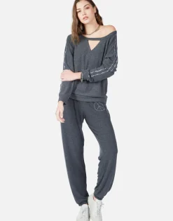 Lauren Moshi Inner Peace Bones L/S Pullover W/ Cut-Out | Zahara By *Women Long Sleeve