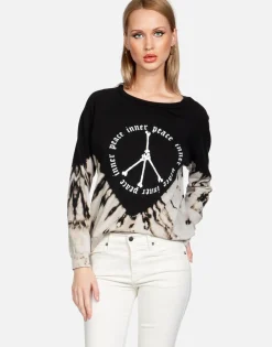 Lauren Moshi Inner Peace Sign L/S Vintage Pullover | *Women Long Sleeve