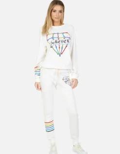 Lauren Moshi Jess Bone Diamond*Women Long Sweatpants