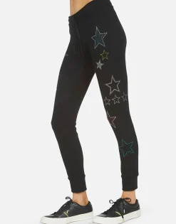 Lauren Moshi Jess Crystal Stars Pants Made In Los Angeles California Usa*Women Long Sweatpants