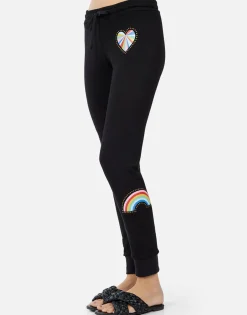 Lauren Moshi Jess Studded Stripe Peace*Women Long Sweatpants