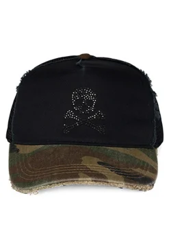 Lauren Moshi Jilly Crystal Crossbone Skull* Hats
