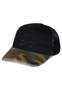 Lauren Moshi Jilly Crystal Crossbone Skull* Hats