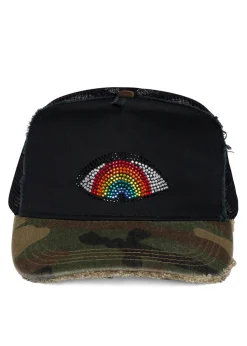 Lauren Moshi Jilly Crystal Rainbow Eye* Hats